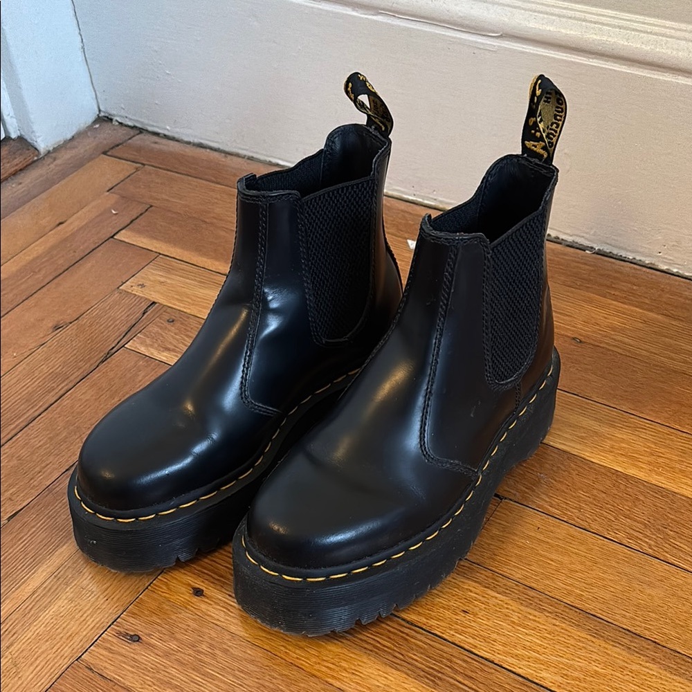 Dr. Martens Black Platform Chelsea Boots